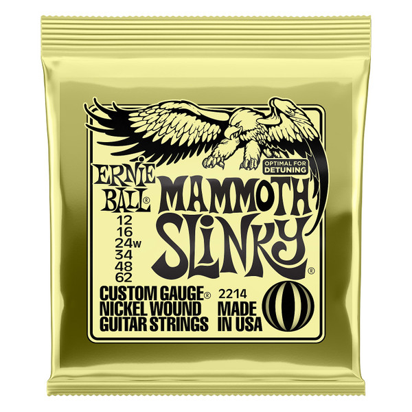 Ernie Ball Mammoth Slinky Nickel Wound Electric Guitar Strings - 12-62 (wound G) Gauge