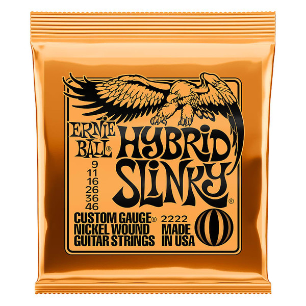 Ernie Ball Hybrid Slinky Electric Strings Gauges .009 .011 .016 .026w .036 .046