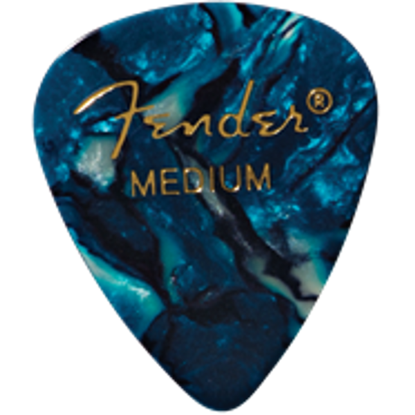Fender 351 Shape Premium Picks, 12 Pack, Ocean Turquoise, Thin