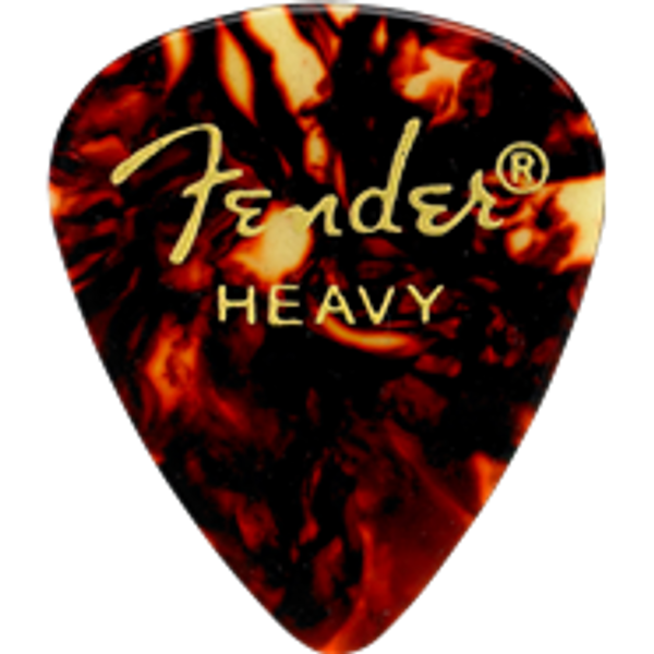 Fender Classic Tortoise Shell Picks, 351 Shape, Heavy, Pack of 12