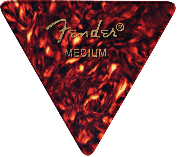 Fender Pack of 12 Classic Celluloid Medium 355 Shape Large Triangle Guitar Picks, Shell Fender Pack of 12 Classic Celluloid Medium 355 Shape Large Triangle Guitar Picks, Shell