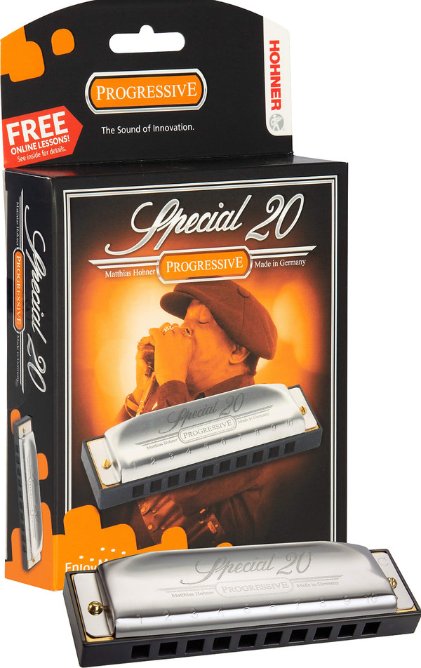 Hohner 560PBX-A  Progressive Special 20 Key of A Boxed Package Harmonica