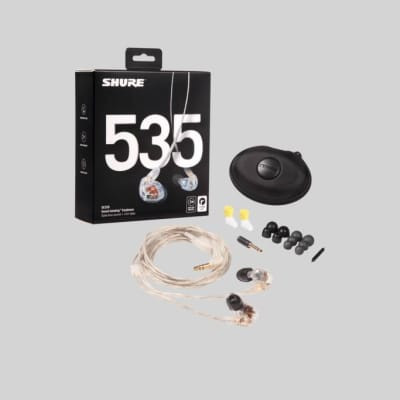 Shure SE535-CL Professional Sound Isolating Triple Driver Earphone With Detachable Cable (clear)
