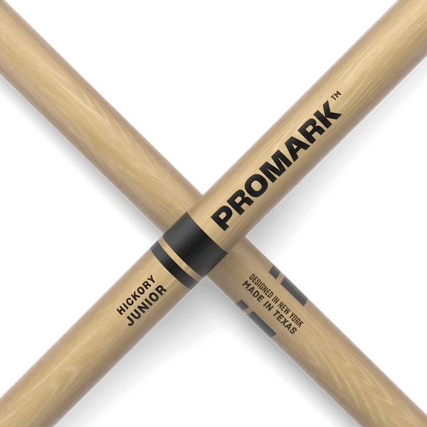 Promark Junior Wood Tip Pair of Hickory Drum Sticks 13" Length