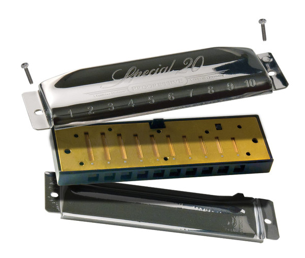 Hohner 560PBX-F# Progressive Special 20 Key of  F Sharp / G Flat Boxed Package Harmonica