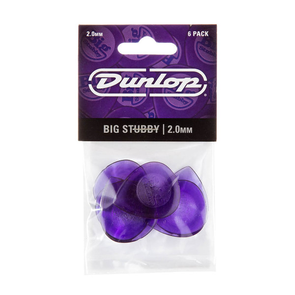 Dunlop 474P2.0 Stubby Jazz Guitar Picks Player Pack of 6 Picks