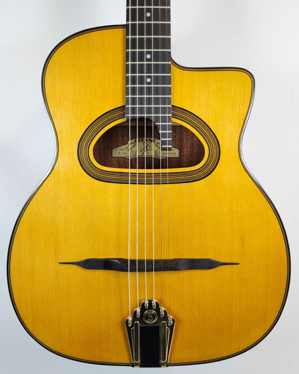 Gitane D-500 D Hole MacCaferri-Style Professional Gypsy Jazz Guitar, Solid Sitka Spruce Top, W/Protour Gig Bag