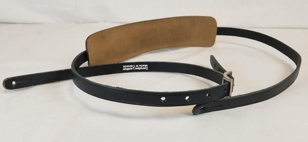 Vintage Leather Black Guitar Strap