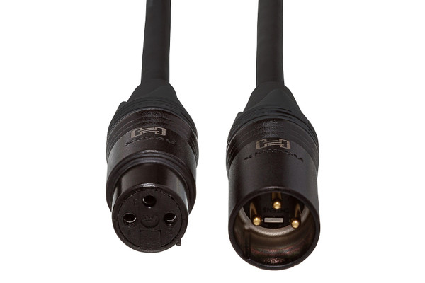 Hosa CMK-003AU Edge Microphone Cable, Neutrik XLR3F to XLR3M, 3 ft