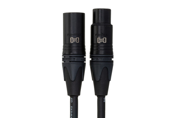 Hosa CMK-005AU Edge Microphone Cable, Neutrik XLR3F to XLR3M, 5 ft