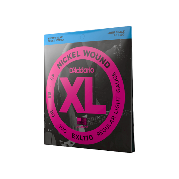 D'Addario EXL170 Nickel Wound Bass, Light, 45-100, Long Scale