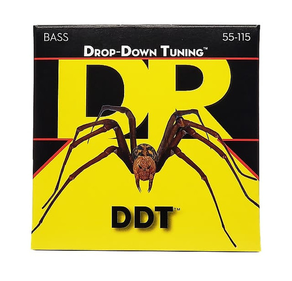 DR Strings DDT-55 Drop Down Tuning Stainless Steel Heavy Electric Bass Strings 55-115