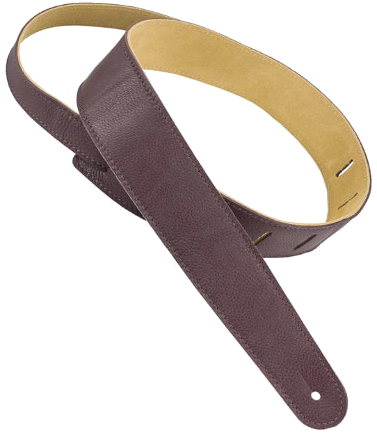 Henry Heller HCAP25-MAH 2.5 Inch Guitar Strap Luxe Soft Capri Leather With Adjustable Feed Through