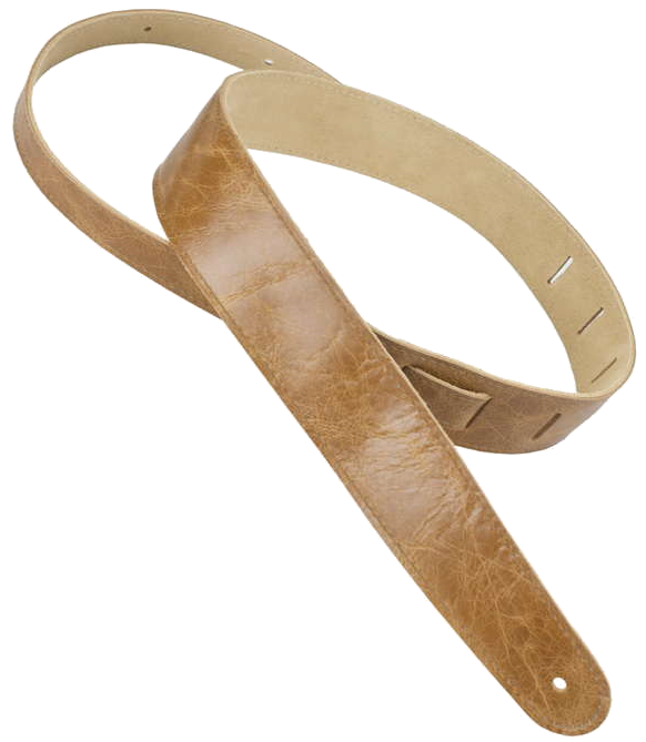 Henry Heller  HCAP25-TAN 2.5 inch Guitar Strap luxe soft Capri leather with adjustable feed through