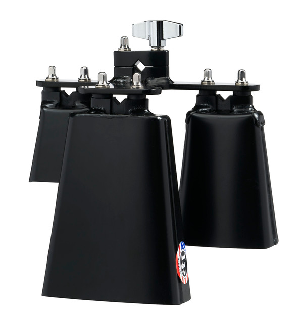 Latin Percussion LP570 Tri-bell 3in 4in 5 1/2in Vise Mount Black