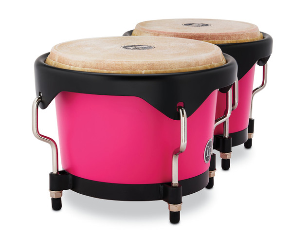 Latin Percussion LP601D-RS-K Discovery Series 6-1/4-inch and 7 1/4-inch Bongo with FREE Carrying Bag - Rose Black