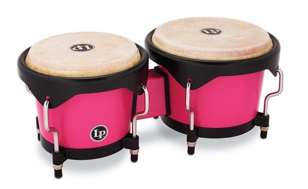 Latin Percussion LP601D-RS-K Discovery Series 6-1/4-inch and 7 1/4-inch Bongo with FREE Carrying Bag - Rose Black