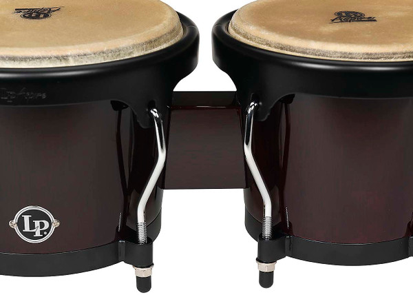 Latin Percussion LPA601-DW Aspire Series 6-3/4-inch and 8-inch Bongo Set - Dark Wood