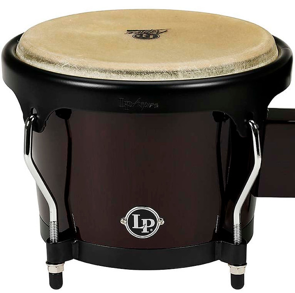 Latin Percussion LPA601-DW Aspire Series 6-3/4-inch and 8-inch Bongo Set - Dark Wood