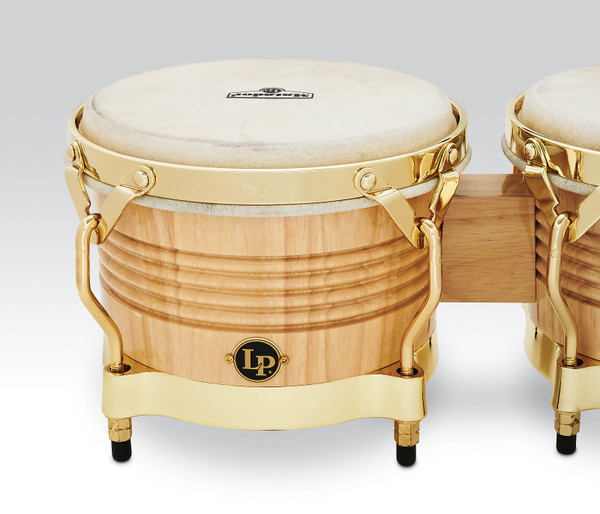 Latin Percussion M201-AW Matador Bongos Natural Gold Hardware