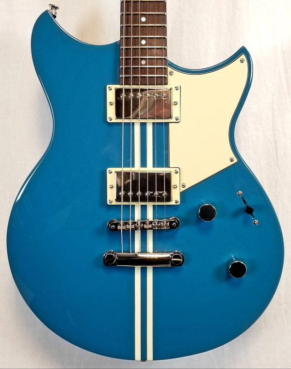 Yamaha Revstar Element, Chambered maple and mahogany body, carbon-reinforced neck and body, 2 Alnico V Humbucking pickups; Swift Blue