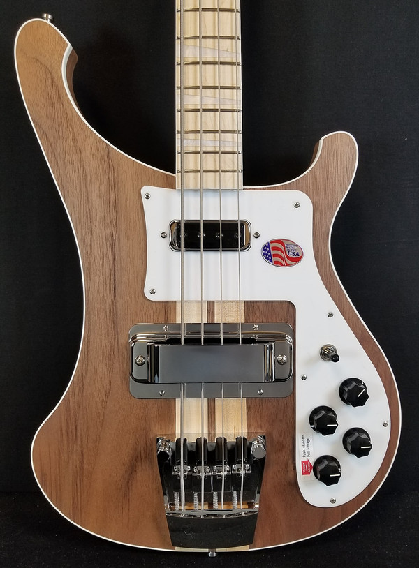 Rickenbacker 4003W Electric Bass Walnut Body Maple Neck, Full Inlay, Wired For Stereo W/case 4003W (Walnut)