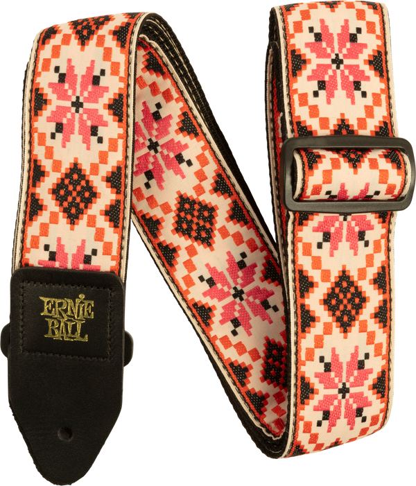 Ernie Ball P05337 Classic Jacquard Guitar Strap/Bass Strap - Cinnamon Needlepoint