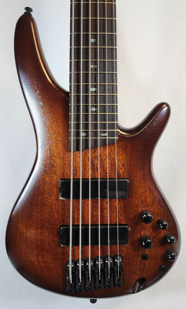 Ibanez SR506A SR Standard 6 string Bass, Mahogany Brown Burst, Low Gloss