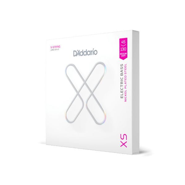 D'Addario XSB45130 45-130 Regular Light, 5 String Long Scale Coated Bass Guitar Strings