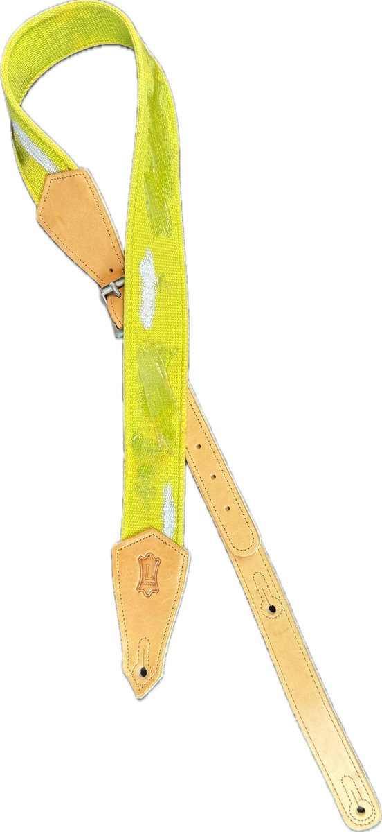 Levy's M35SP-GRN Signature Series 2-Inch Wide Green Cotton Guitar Strap Silicone And Paint Design.