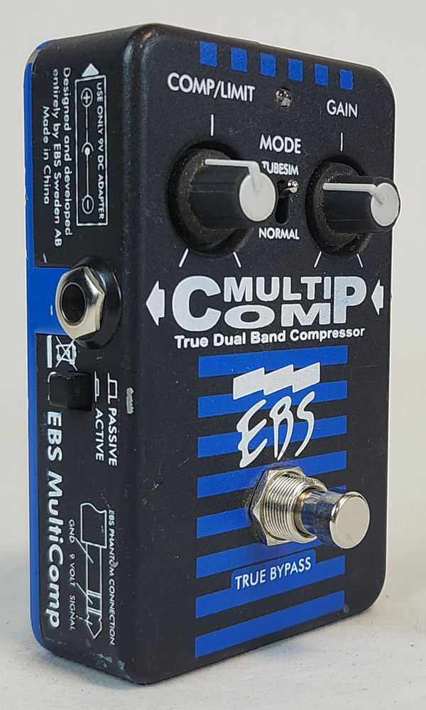 Pre Owned EBS MultiComp Analog, High-Performance Multi-Band Compressor Stompbox, Effect Pedal