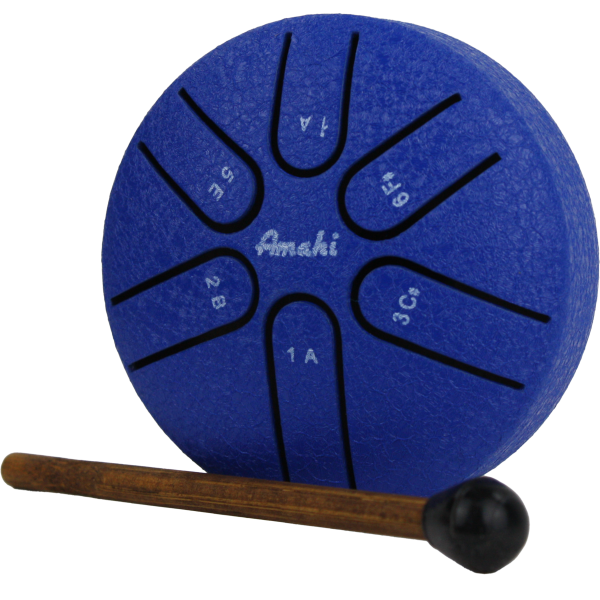 Amahi KLG3BL Steel Tongue Drum, 3 Inch Blue