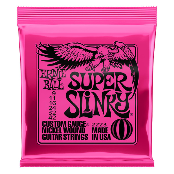 Ernie Ball Super Slinky Electric Guitar Strings Nickel Wound 009 .011 .016 .024w .032 .042