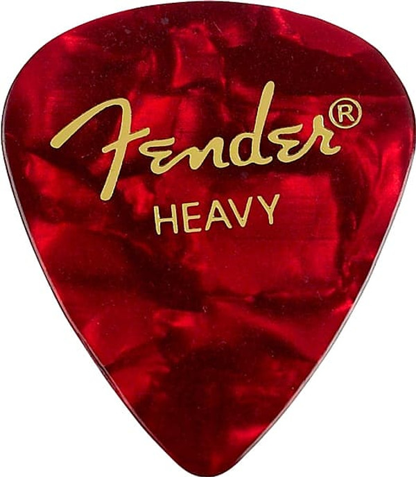 351 Shape Premium Guitar Picks, 12 Pack, Red Moto, Heavy 098-0351-909