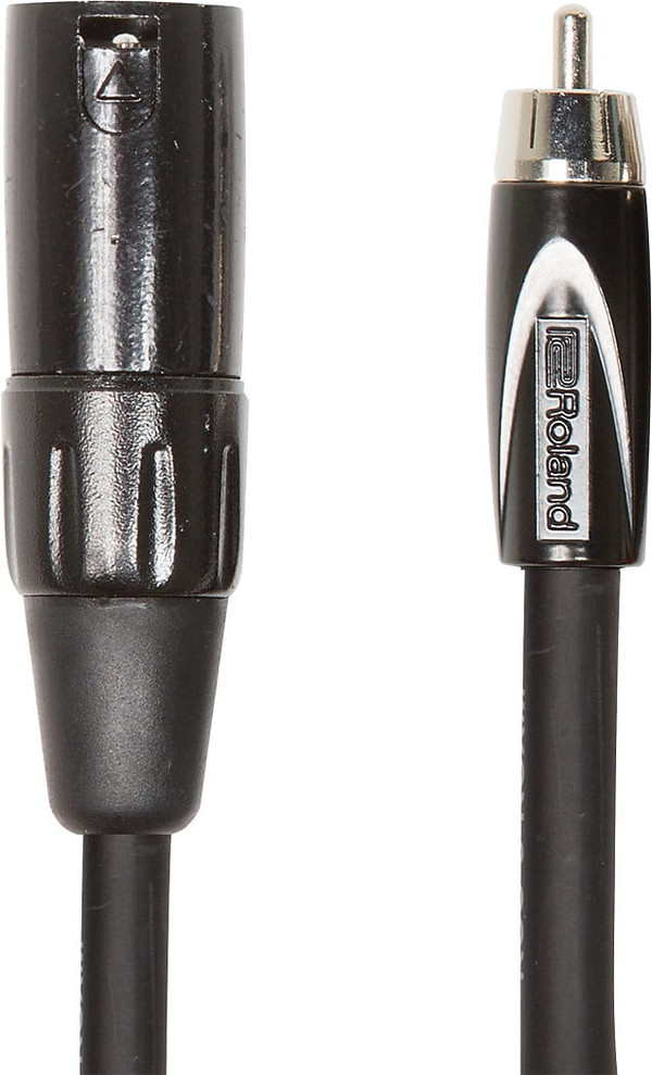 Roland 10ft Interconnect Cable, XLR(Male)-RCA - Black Series