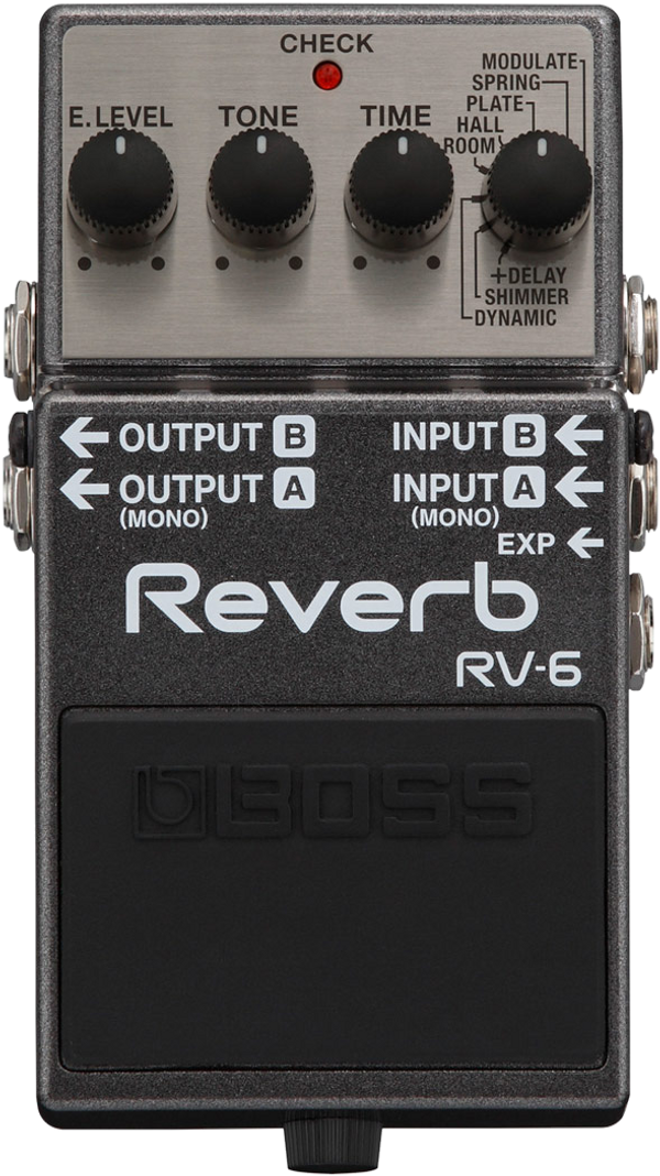 Boss RV-6 Digital Delay/Reverb Guitar Effects Pedal With Newly Developed Algorithm