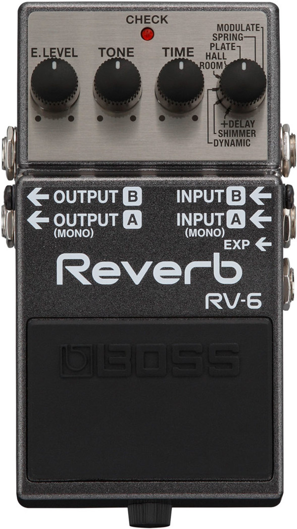 Boss RV-6 Digital Delay/Reverb Guitar Effects Pedal With Newly Developed Algorithm