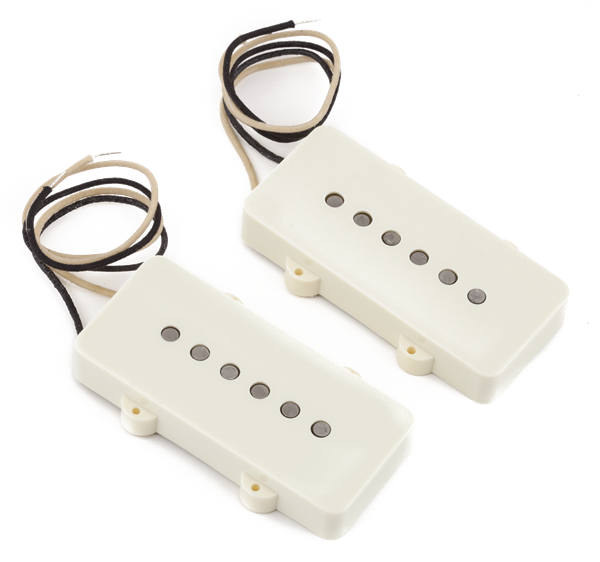 Pure Vintage '65 jazzmaster Electric Guitar Pickup Set, of 2 Vintage White