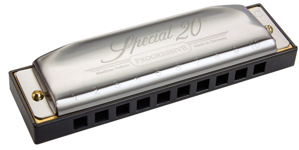 Hohner 560PBX-F# Progressive Special 20 Key of  F Sharp / G Flat Boxed Package Harmonica