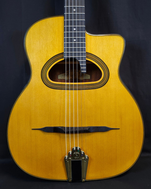 Gitane D-500 D Hole MacCaferri-Style Professional Gypsy Jazz Guitar, Solid Sitka Spruce Top, W/Protour Gig Bag