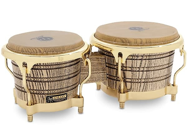 Latin Percussion LP793X Galaxy Giovanni Signature 7 1/4-8 5/8 Bongos Natural Ash, Gold Hardware