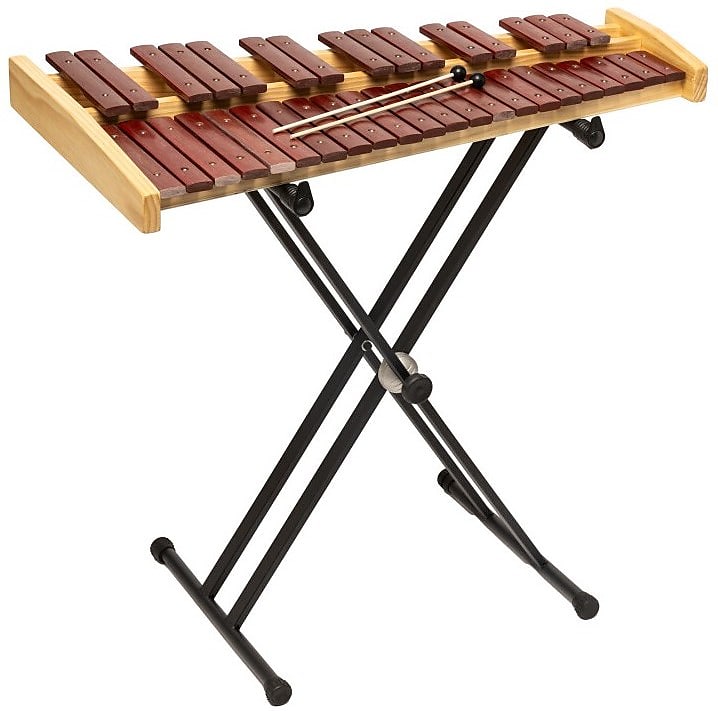 Stagg 37-Key Desktop Synthetic Xylophone Set with Stand, Padded
