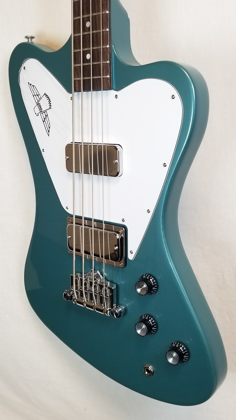 ベース Gibson NonReverseThunderbird Pelham Blue Gibson Thunderbird Bass Guitar - Faded Pelham Blue with Non