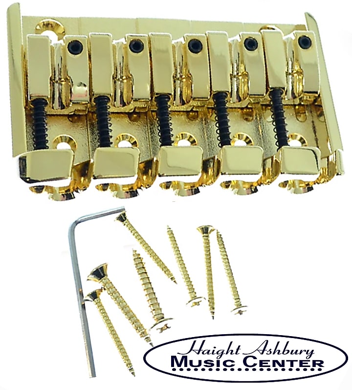 Ibanez 2BB4ACA028 - B305 5 String Bass Bridge, Gold - Gelb Music