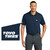 A navy polo shirt