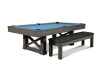 Nora 8' Slate Pool table in Charcoal finish | Dining Top Option