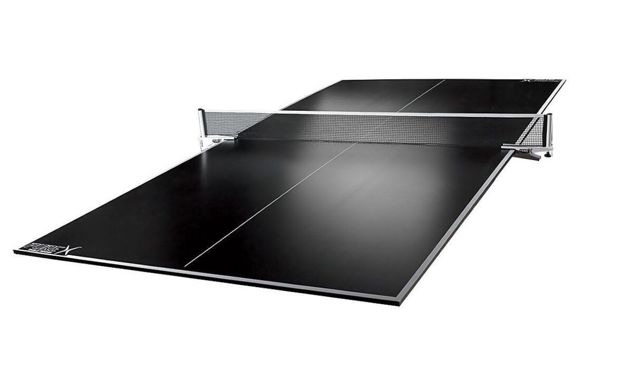 black table tennis table