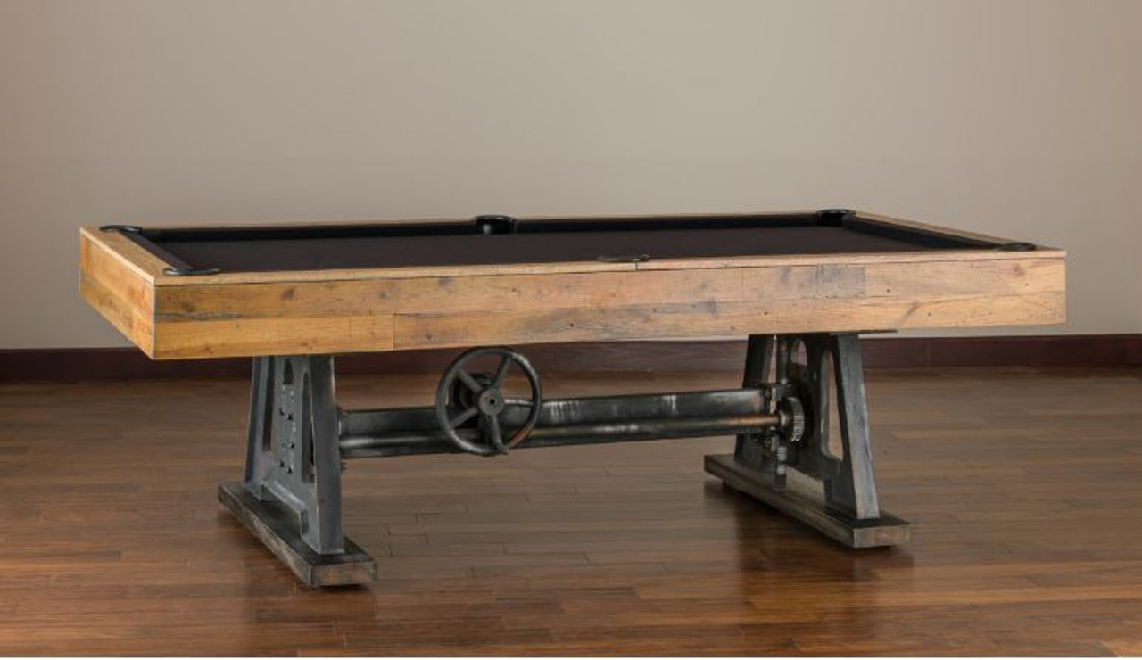 wood pool table