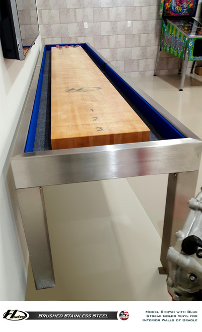 Hudson 12' Brushed Stainless Steel Shuffleboard Table