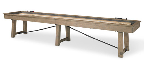 Plank and Hide 14' Isaac Shuffleboard Table with Optional Buffet Top